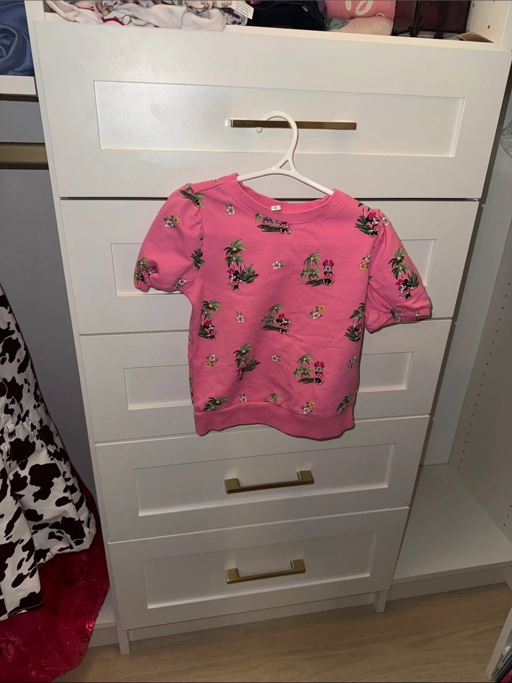 Janie and Jack Pink Tropical Print Short-Sleeve Top